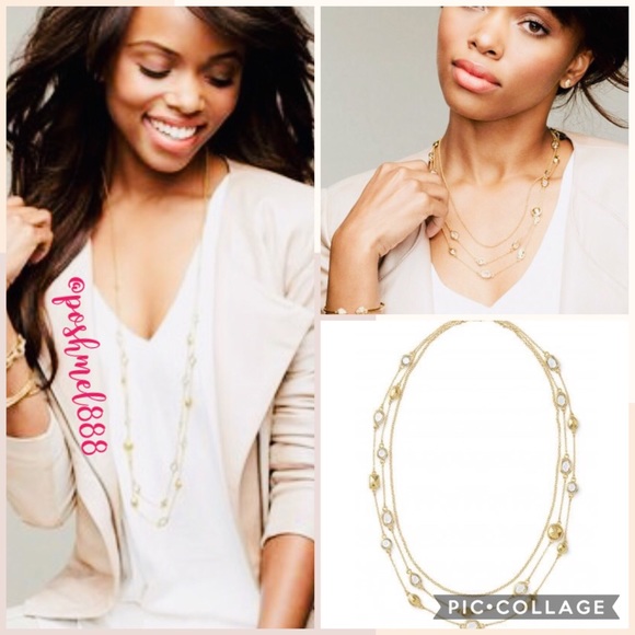 Stella & Dot Jewelry - :: S&D Haley Gold/Crystal Layering Necklace